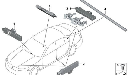 Antena Exterior Acceso Confort para BMW Serie 1 F20, F21, F52, Serie 2 F22, F23, F45, F46, F87, Serie 3 F30, F31, F34, F35, F80, Serie 4 F32, F33, F36, F82, F83, Serie 5 F07, F10, F11, F18, F90, G30, G31, G38, Serie 6 F06, F12, F13, G32, Serie 7 F01, F02,