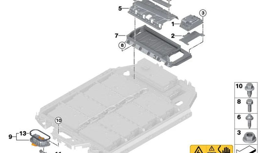 Módulo de control de batería OEM 61278845307 para BMW G28, G26, G68, G70 {i3 eDrive35L, i4 eDrive35/40, i5 eDrive40/xDrive50, i7 M70 xDrive}. Original BMW.