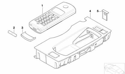 Soporte de tarjeta SIM OEM 84116910571 para BMW E65, E66. Original BMW.