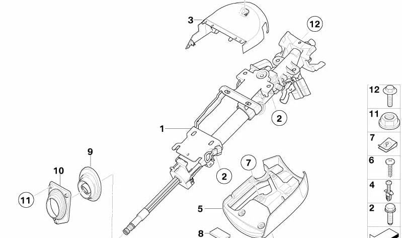 Hose for BMW Z4 E85, E86 (OEM 32306758151). Genuine BMW.