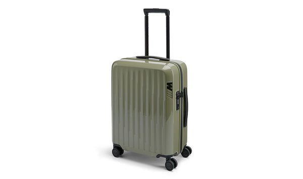 Trolley de cabina BMW M 43L con ruedas dobles 360°, cierre magnético y diseño con logotipo M. Ideal como equipaje de mano para viajes. Original BMW. OEM 80225B5F661.