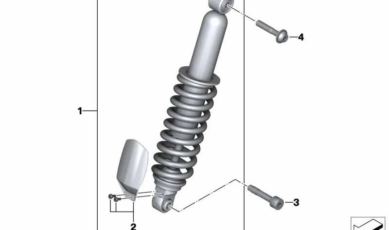 Pata telescópica delantera OEM 31487727598 para motos BMW R 1200 GS, R 1250 GS. Original BMW Motorrad.