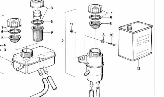 Tapa de cierre sistema de frenos OEM 34321102797 para BMW E12, 114, 1600, 1602, 1602 ti, 2002. Compatible con todos los modelos indicados. Original BMW.