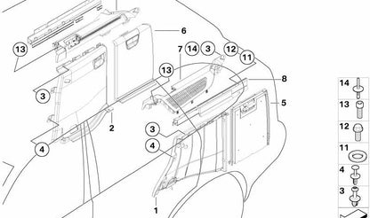 Rejilla de ventilación izquierda OEM 51477122033 para BMW X5 (E53). Original BMW.