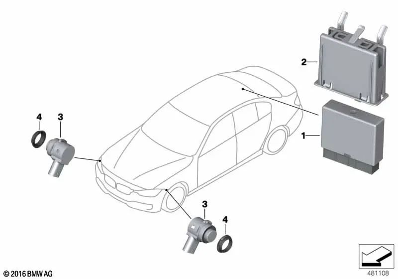 Sensor ultrassônico Kashmir Silver para BMW Série 1 F52, Série 2 F45, F45N, F46, F46N, Série 5 G30, G31, G38, Série 6 G32, Série 7 G11, G12, i I01, I01N, X1 F48, F48N, F49, F49N, X2 F39, X3 F25, X4 F26, X5 F15, F85, X6 F16, F86 (OEM 66209359092). Origem