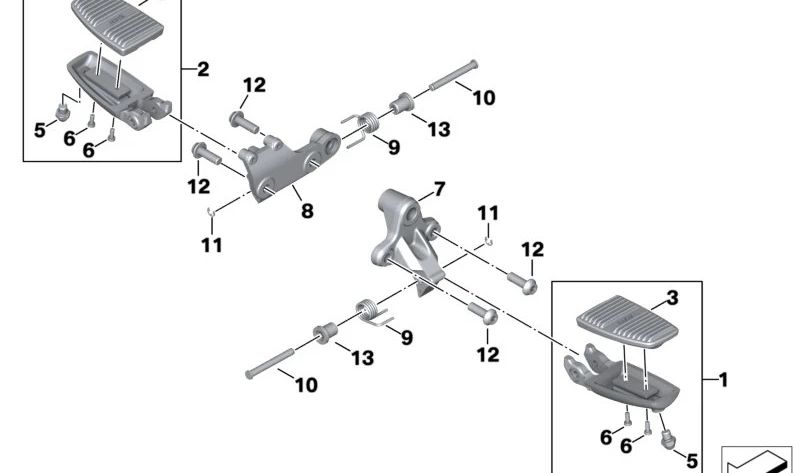 Mola da perna dianteira OEM 46718392729 para BMW Motorrad R18 B, R18 Transcontinental. Originais BMW Motorrad.