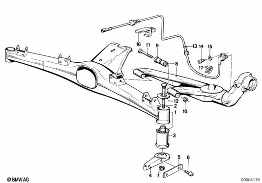 Suporte do eixo traseiro para BMW Série 3 E30 (OEM 33311135456). BMW original