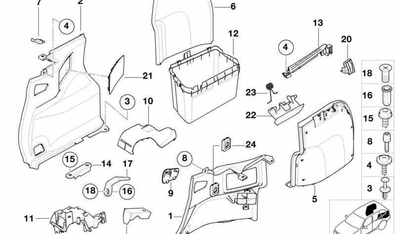 Barras de techo portaequipajes OEM 51478237133 para BMW E46. Original BMW.