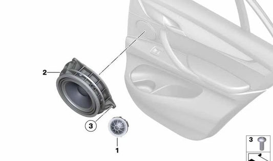 Altavoz agudo de alta calidad OEM 65136819330 para BMW F16, F86. Original BMW.