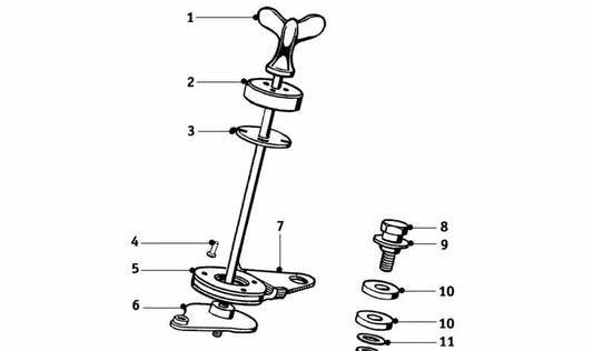 Adjusting screw (OEM 31415590035) for BMW 2 Series Active Tourer (F45), 2 Series Gran Tourer (F46). Original BMW.