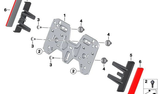 Tuerca insertada OEM 63149898664 para motos BMW G 310 GS, G 310 R, CE 04... y más. Original BMW Motorrad.