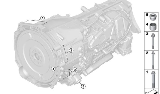 Tornillo de cierre electrónica potencia OEM 24148645681 para BMW G20, G21, G22, G23 {M340i, M340iX, M440i, M440iX}. Original BMW.