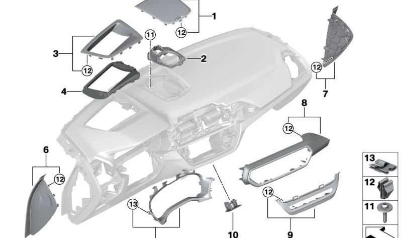 I-Tafel Carbon trim for BMW X3 F97N, G01N, X4 F98N, G02N (OEM 51459871572). Genuine BMW