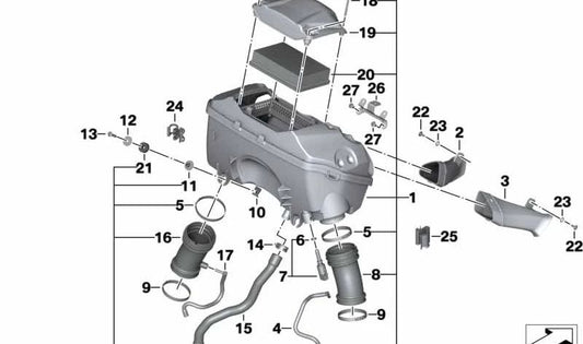 Tapa de mantenimiento OEM 13718523912 para BMW Motorrad R1200R, R1250R, R1200RS, R1250RS. Original BMW Motorrad.