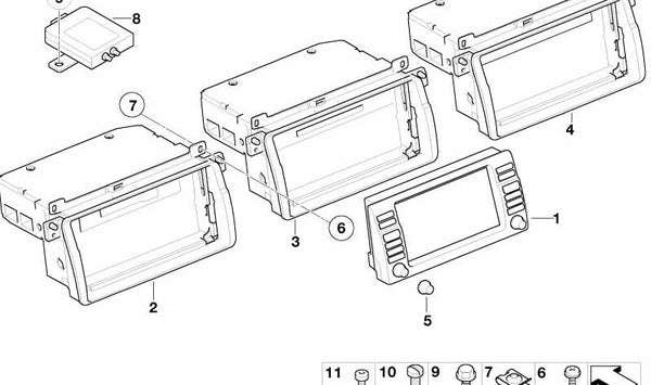 Amplificador de señal de TV OEM 65258368210 para BMW E46. Original BMW.