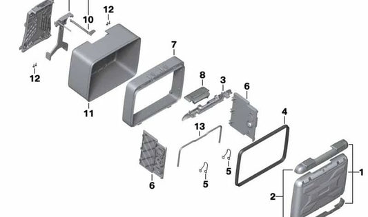 Base inferior Top Case OEM 77418523702 para BMW Motorrad R1200GS, R1200GS Adventure, F800GS, F700GS, F650GS, R1250GS, R1250GS Adventure. Original BMW Motorrad.
