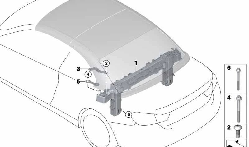 Vite esagonale con flangia per BMW F33, F83 (OEM 07119908014). BMW originale.