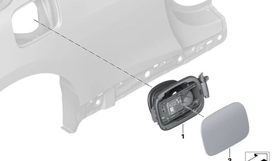 Tapa de llenado OEM 41007478449 para BMW Serie 4 G23, G23N. Pieza original BMW.