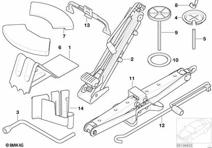 Emergency wheel base for BMW E53 (OEM 71116750763). Original BMW