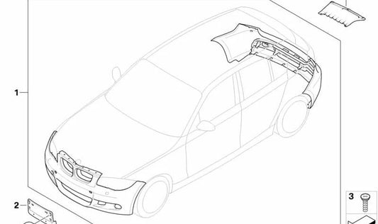 Tapa inferior del enganche de remolque OEM 51127118162 para BMW E81, E82, E87, E88. Original BMW.