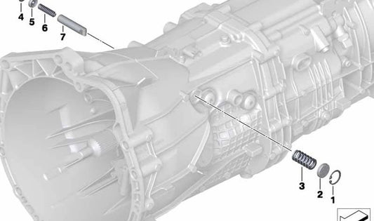 Muelle de presión OEM 23108609215 para BMW E82, E88, F20, F21, F22, F23, F87, E90, E91, E92, E93, F30, F31, F34, F80, G20, G21, F32, F33, F36, F82, F83, F10, F11, G30, G31, E84, G29. Original BMW.