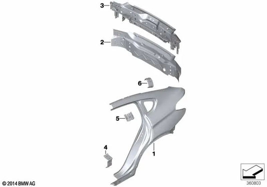 Heckbeschichtung für BMW X4 F26 (OEM 41117385414). Original BMW.