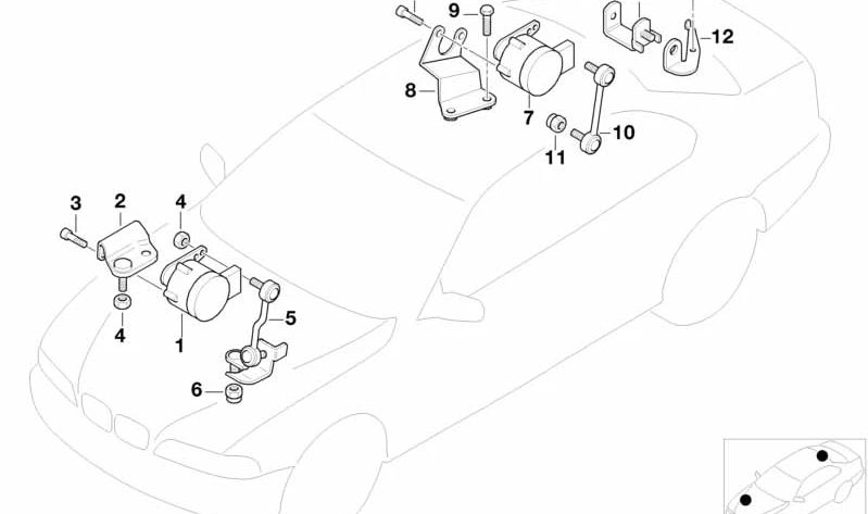 Rótula de suspensión delantera OEM 37146766778 para BMW E46, E85, E86. Original BMW.