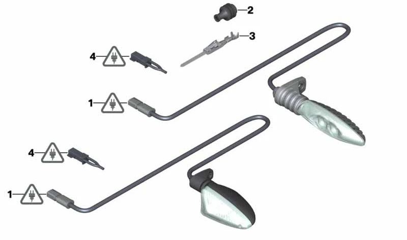 Contacto de conexión plano MLK 1.2 OEM 61138722315 para MINI R50, R53, R56, Clubman R55, Cabrio R52, Coupé R58, Roadster R59, Countryman R60, Paceman R61... y más. Original MINI.