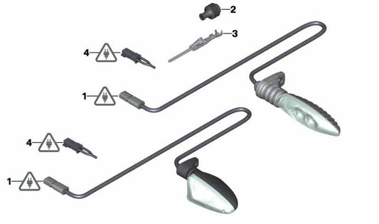 Contacto de conexión plano MLK 1.2 OEM 61138722315 para MINI R50, R53, R56, Clubman R55, Cabrio R52, Coupé R58, Roadster R59, Countryman R60, Paceman R61... y más. Original MINI.