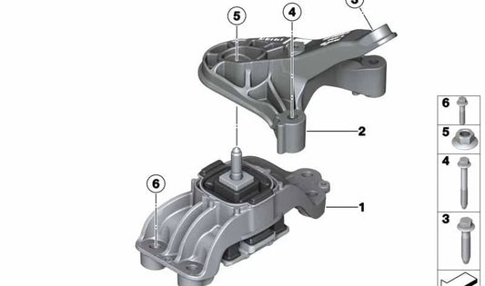 Soporte del cambio OEM 22316788663 para MINI R56 LCI, Clubman R55 LCI, Cabrio R57 LCI, Coupé R58, Roadster R59, Countryman R60, Paceman R61. Original MINI.