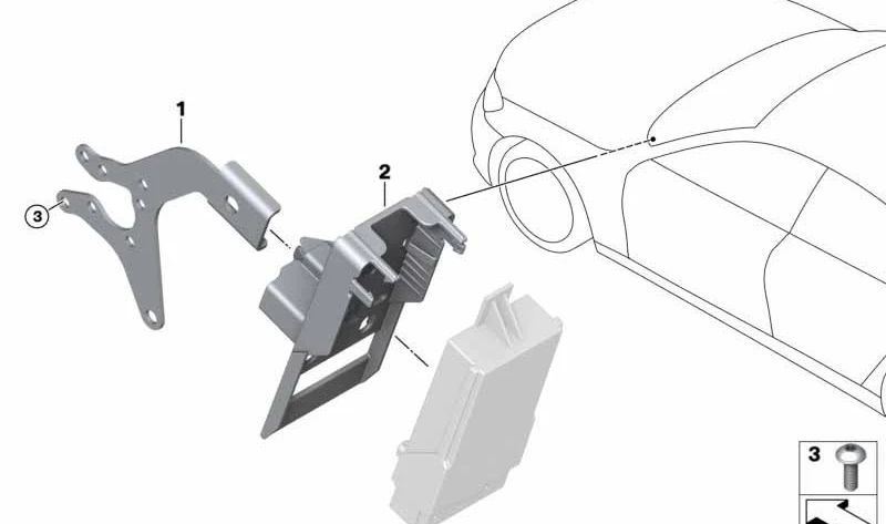 Soporte para módulo de confort térmico OEM 61359349756 para BMW Serie 7 G11 {725d, 730d, 730d xDrive} compatible con modelos desde 2015 hasta 2022. Pieza original BMW.