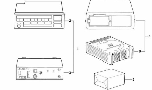 CD-Magazine for BMW Series 3 E36 (OEM 65128361130). Genuine BMW