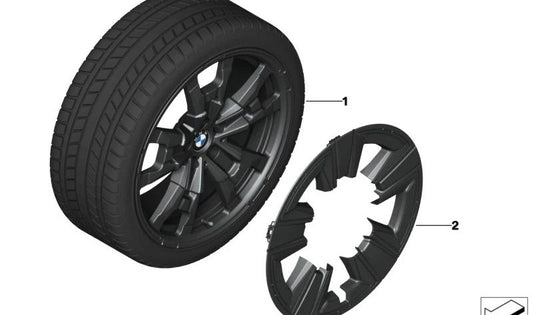 Juego de llantas y neumáticos de invierno RDCi Soft Compound OEM 36115A72C30 para BMW Serie 5 (G30, G31) y BMW Serie 6 GT (G32). Original BMW.