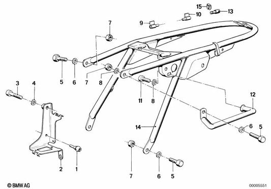 Soporte de batería derecho para BMW, varios modelos (OEM 46511230772). Original BMW