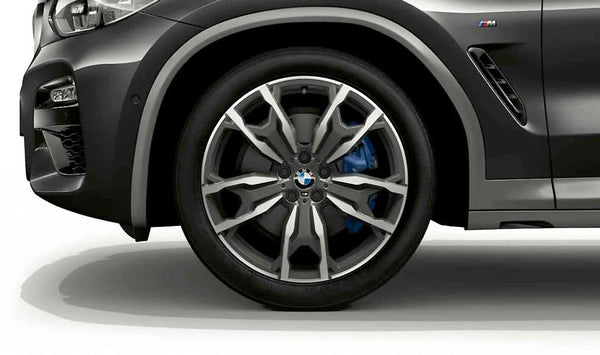 Llantas de aleación M Doble Radio 787 Orbit Grey OEM 36108073792 para BMW X3 G01 (modelos M40d). Llantas traseras de 20” originales BMW, compatibles con modelos de 2018 a 2024.