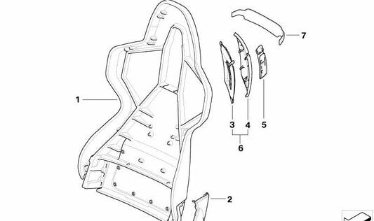 Belt guide left for BMW Z4 E85 (OEM 52107909149). Original BMW