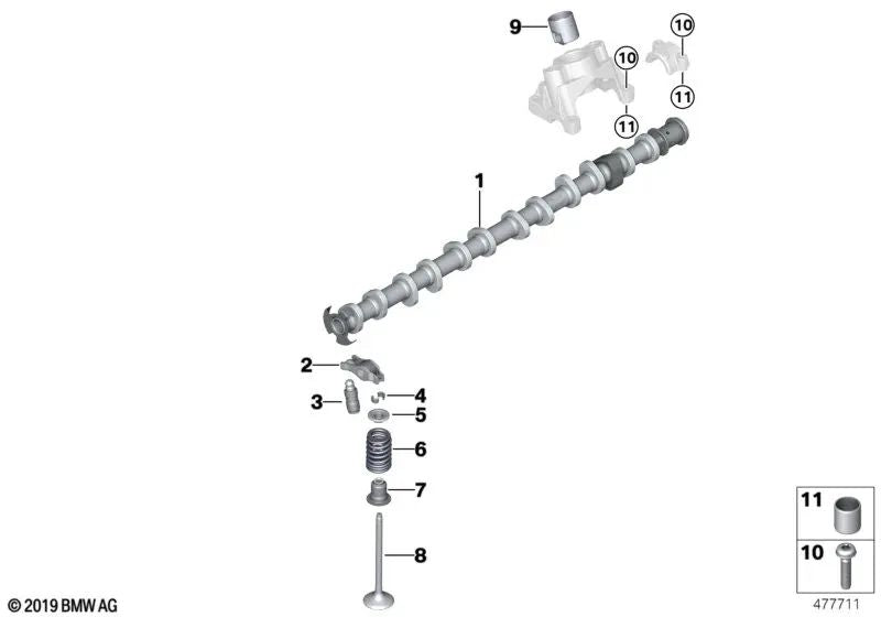 Exhaust valve for BMW 1 F20N Series, F21N, F52, Series 2 F22, F22N, F23, F23N, F45, F45N, F46, 3 F30N Series, F31N, F34N, F35N, G20, G20N, series 4 F32, F32N, F33 , F33N, F36, F36N, G22, G26, Série 5 G30, G30N, G31, G38, Série 6 G32, Série 7 G11, G12, X1