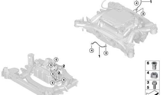 Cabo de massa OEM 61295A0FAE3 para BMW 4 G26 Gran Coupé (BMW original)