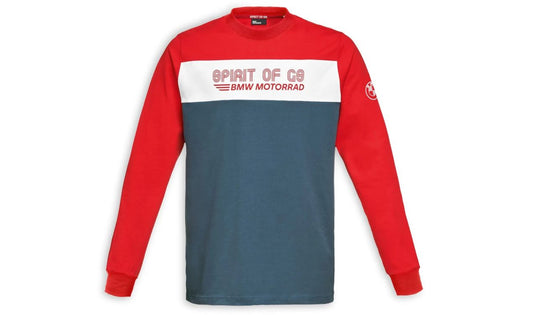 Camiseta de manga larga Spirit of GS azul/rojo talla XXXL OEM 76615A81479 válida para BMW. Original BMW Motorrad.