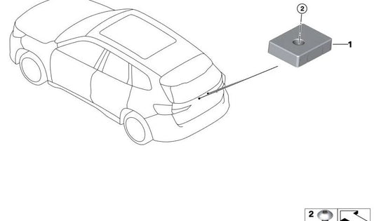 Antenna for MINI F65, F66, J01, J05, BMW G42, G87, U06, G20N, G21N, G28N, G80, G81, G22N, G23N, G26, G82N, U11 (OEM 65208705921). Genuine BMW