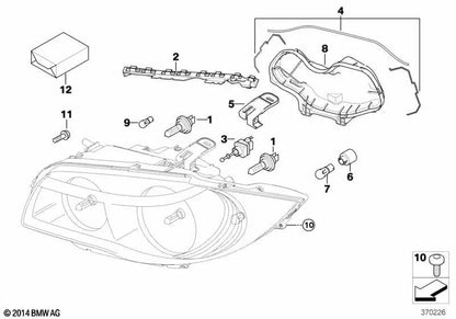 Reparación de Faros izq. y der. para BMW E81, E82, E87, E87N, E88 (OEM 63116924482). Original BMW