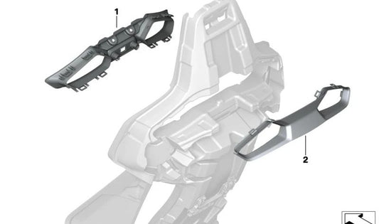 Embellecedor de salida del cinturón OEM 52108067474 para BMW F90N, F93, G80, G80N, G81, G81N, G82, G82N, G83, G83N, G87. Original BMW.
