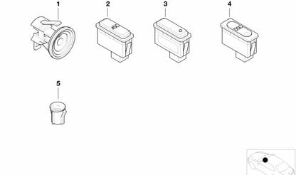 Interruptor DSC para BMW (OEM 61318383446). Original BMW