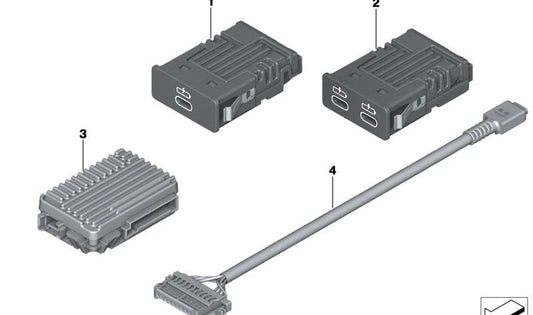 USB -Verbindung für BMW 7 G70 -Serie, X5 F95N, G05N, X6 F96N, G06N, X7 G07N, XM G09 (OEM 84105A584E0). Original BMW.