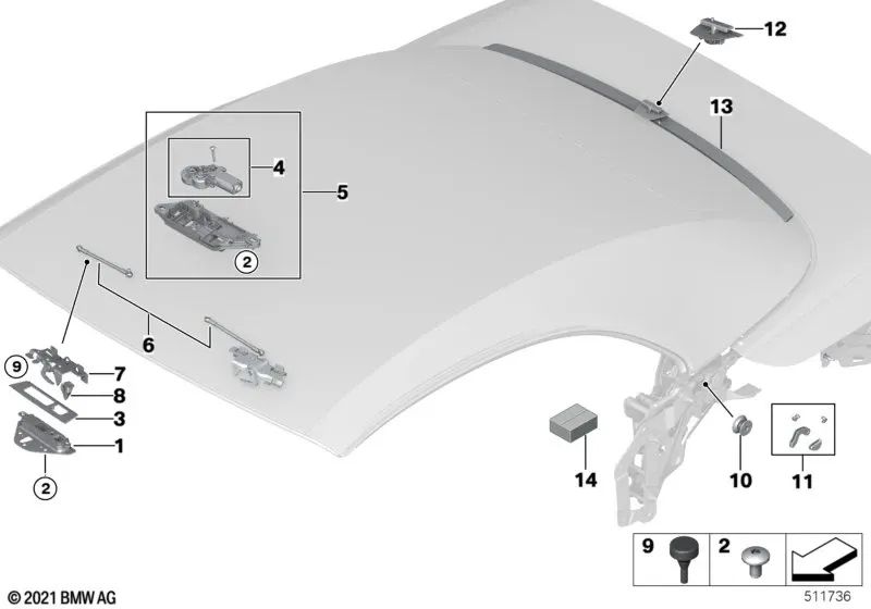 Right base plate cover for BMW 4 Series G23, G83 (OEM 54348491750). Original BMW.