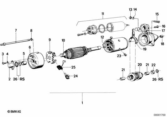 BMW Starter (OEM 12411357500). Original BMW.