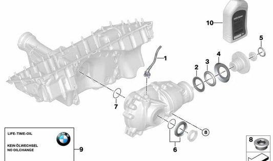 Ventilation pipe for BMW X5 E70, F15, F85, X6 E71, F16, F86 (OEM 31507625115). Genuine BMW