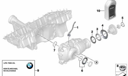 Tubo de ventilación OEM 31507603391 para BMW X3 F25, X4 F26, X5 E70N, F15, X6 E71, F16. Original BMW.