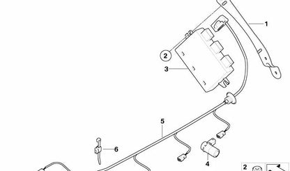 Soporte Unidad de Control PDC para BMW Z4 E85, E86 (OEM 66216914108). Original BMW
