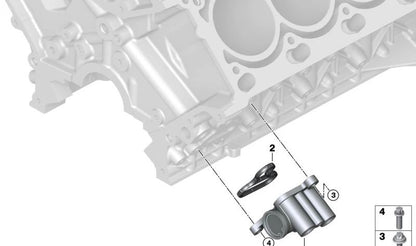 Connection with thermostat OEM 11427542267 for BMW E70, E71, E72, F01, F02, F03, F04, F07, F10, F11, F12, F13, F18. Original BMW.